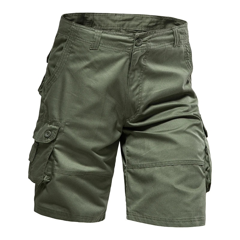 Men's Shorts Loose Large Size Multi-Pocket Overalls Summer Cotton Comfortable Nickel Pants Outdoor Casual Sports Beach Pants - Dragonbeast