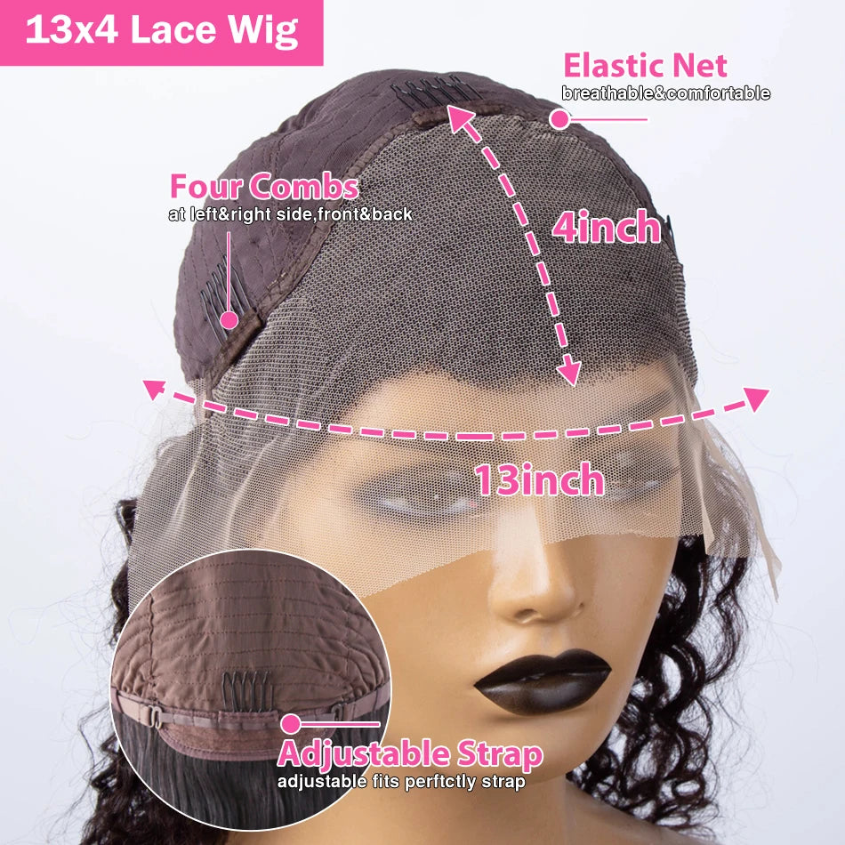 Mossily 40 Inch Body Wave 13x6 HD Lace Frontal Wigs Human Hair 200 Density Brazilian 13x4 Transparent Lace Front Wig For Women - Dragonbeast