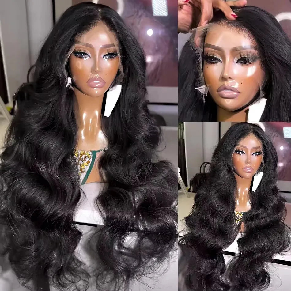 Mossily 30 40 Inch Body Wave 13x4 13x6 HD Lace Front Wig Pre Plucked Water Wave Lace Frontal Wig 100% Human Hair Wigs For Women - Dragonbeast