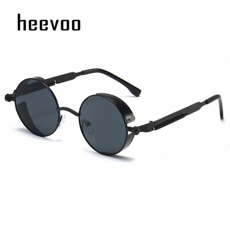 Metal Steampunk Sunglasses Men Women Fashion Round Glasses Brand Designer Vintage Sun Glasses High Quality Oculos de sol 2021 - Dragonbeast