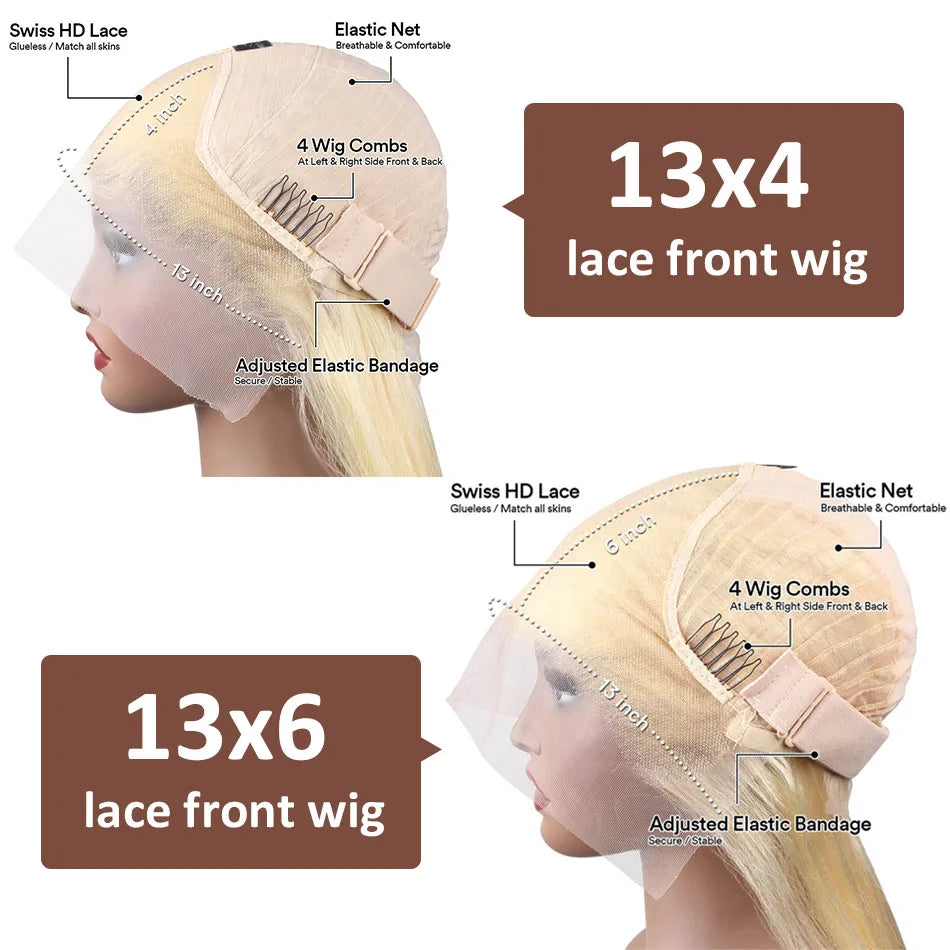 613 Blonde Lace Front Wig Human Hair 13X6 Hd Lace Frontal Wig Straight Lace Front Wigs Human Hair 13X4 Lace Front Human Hair Wig - Dragonbeast