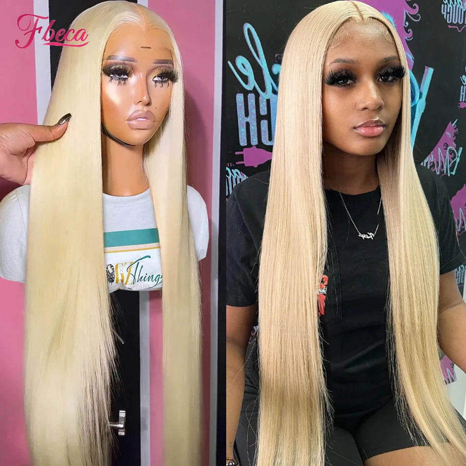 613 Lace Front Wig Human Hair 13x4 Blonde Lace Front Wigs 180% Density 613 HD Lace Frontal Wig Pre Plucked with Baby Hair