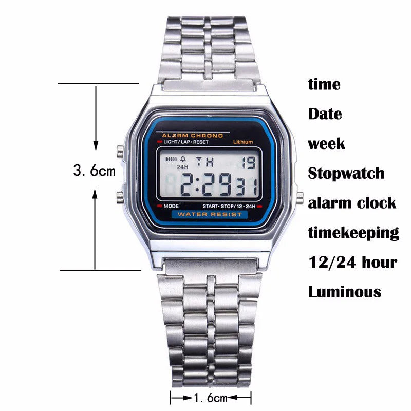 2024 Digital Watches For Men Sports Waterproof Bracelet Clock Gold Electronice LED Wristwatch Women Casucal montre homme relogio - Dragonbeast