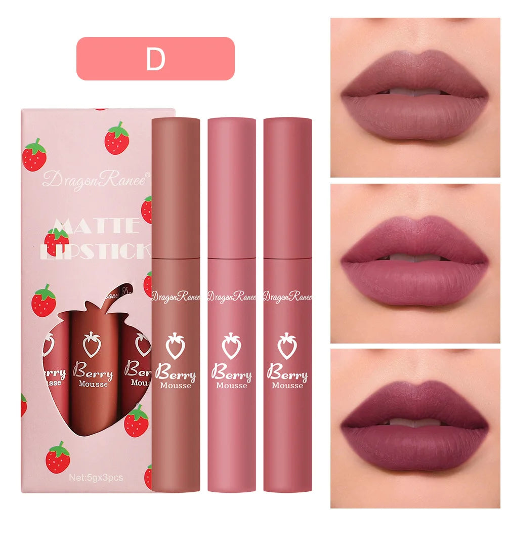 Korean Lipsticks Set Make Up For Women Beauty Cosmetics Matte Lipsticks Waterproof Long lasting The Best Liquid Lip Tint Stain - Dragonbeast