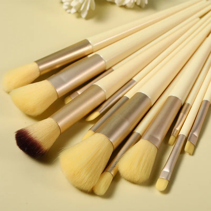 13 PCS Makeup Brushes Set Eye Shadow Foundation Women Cosmetic Brush Eyeshadow Blush Beauty Soft Make Up Tools Bag - Dragonbeast