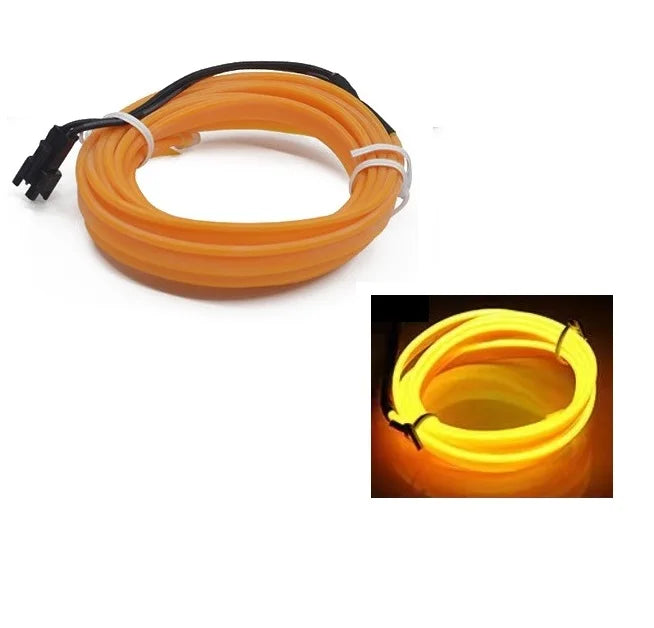 3M Car Cold Light Line LED Car Atmosphere Lamp Flexible Interior Decoration Moulding Trim Strips Light For USB Line Tube - Dragonbeast