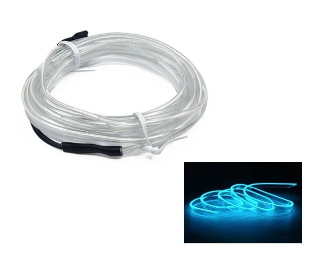 3M Car Cold Light Line LED Car Atmosphere Lamp Flexible Interior Decoration Moulding Trim Strips Light For USB Line Tube - Dragonbeast