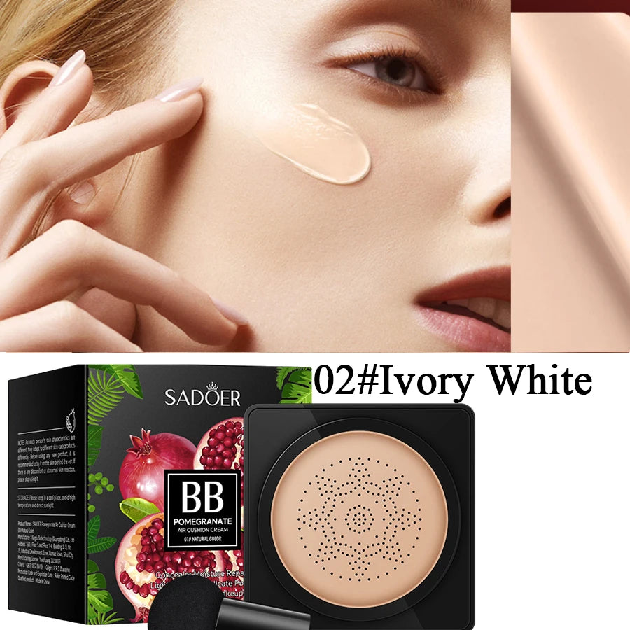 Air Cushion CC Cream Mushroom Head Foundation Moisturizing Long Lasting Face Comestics Natural Brighten Face Base Tone Make Up - Dragonbeast