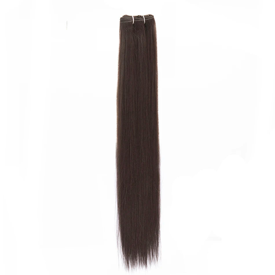 Bone Straight Hair Bundles Salon Natural Hair Extensions Fake Fibers Super Long Synthetic Yaki Straight Hair Weaving Full to End - Dragonbeast