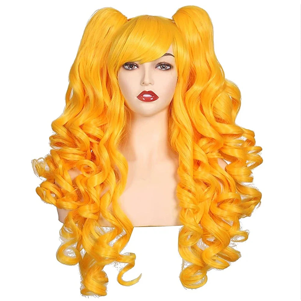 HAIRJOY Synthetic Hair  Long Curly Cosplay Wig with 2 Ponytails Wig Halloween Wig for Party - Dragonbeast