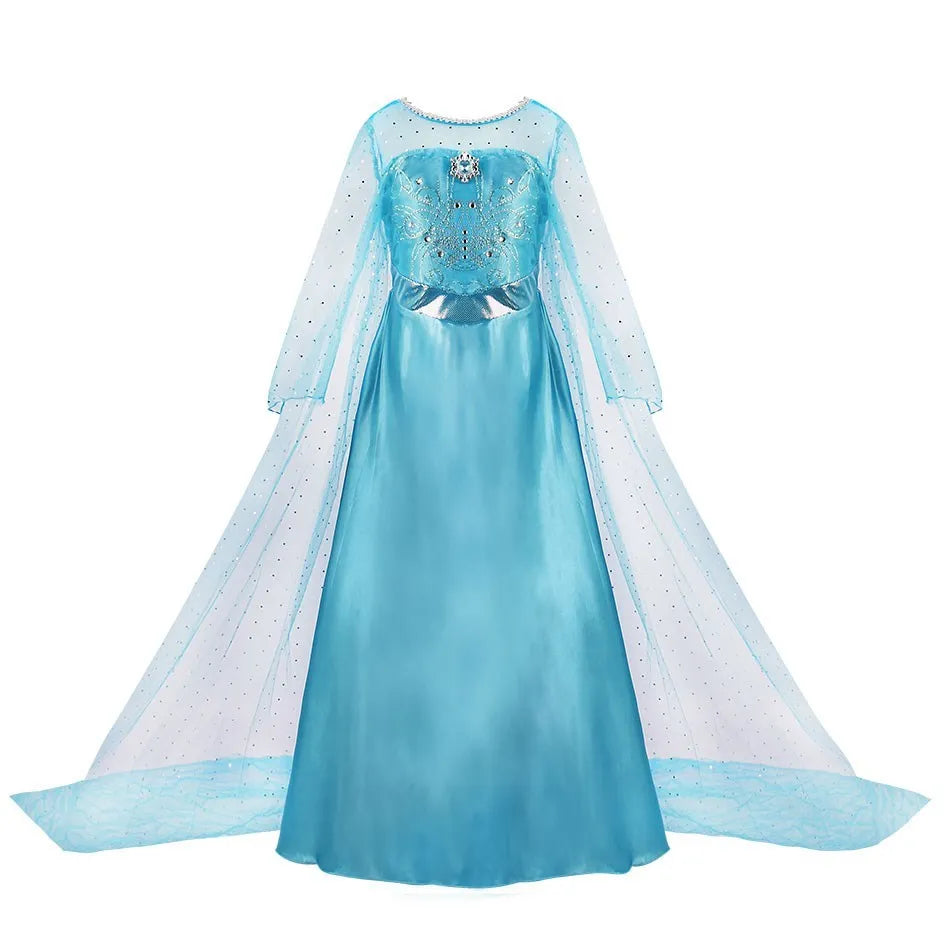 Kids Belle Costume Girl Halloween Princess Cosplay Party Dress Children Rapunzel Cinderella Anna Elsa Encanto Birthday Clothes - Dragonbeast