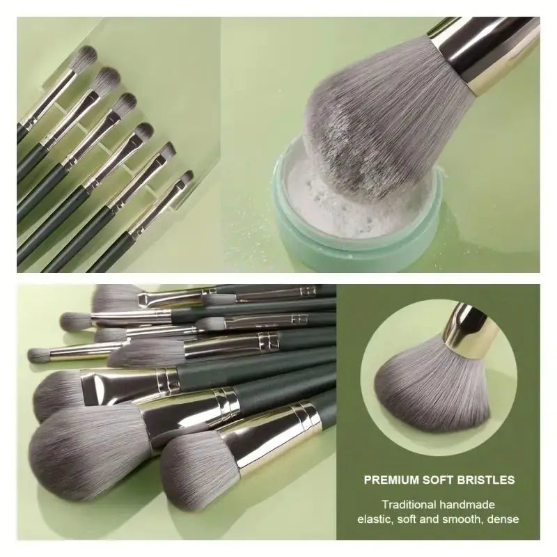 14Pcs Makeup Brushes Set Large Fluffy Soft Eye Shadow Foundation Brush Women Cosmetic Powder Blush Blending Beauty Make Up Tools - Dragonbeast