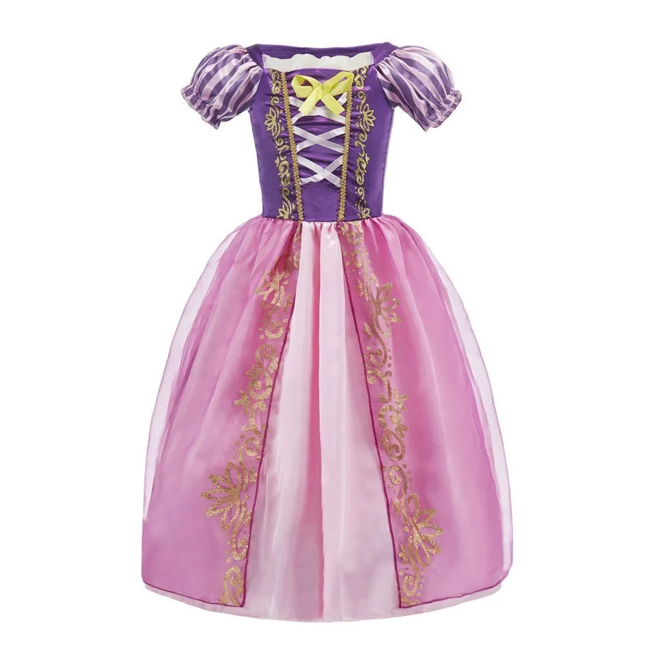 Kids Belle Costume Girl Halloween Princess Cosplay Party Dress Children Rapunzel Cinderella Anna Elsa Encanto Birthday Clothes - Dragonbeast