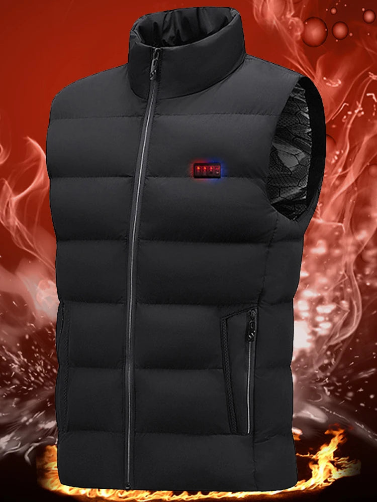 23 Heated Vest Zones Electric Heated Jackets Men Women Sportswear Heated Coat Graphene Heat Coat USB Heating Jacket For Camping - Dragonbeast