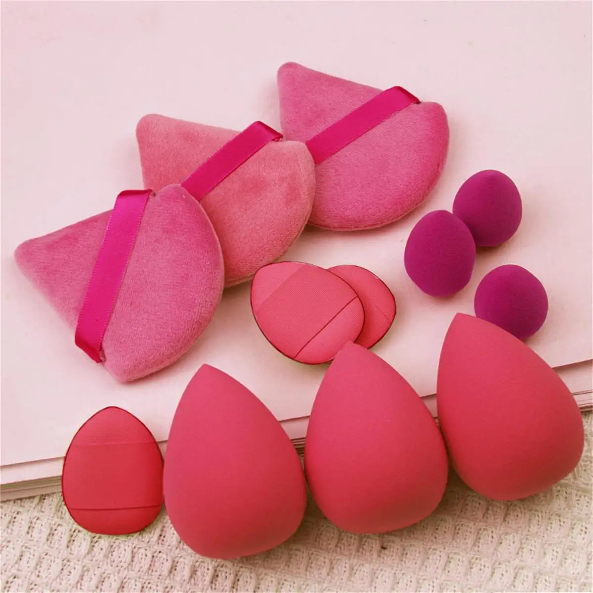 12pcs Small, medium and large combination set Makeup Puff Essential for beginners - Dragonbeast