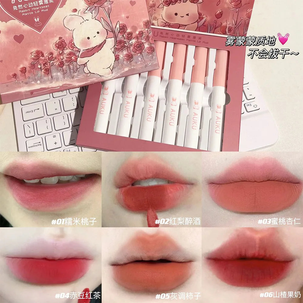 Korean Lipsticks Set Make Up For Women Beauty Cosmetics Matte Lipsticks Waterproof Long lasting The Best Liquid Lip Tint Stain - Dragonbeast