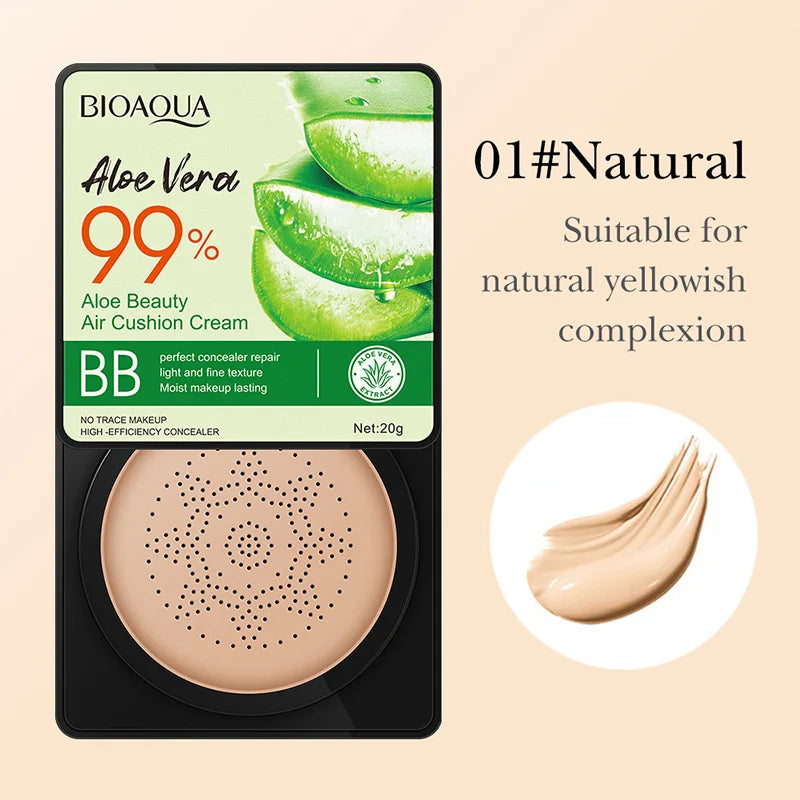 Air Cushion CC Cream Mushroom Head Foundation Moisturizing Long Lasting Face Comestics Natural Brighten Face Base Tone Make Up - Dragonbeast