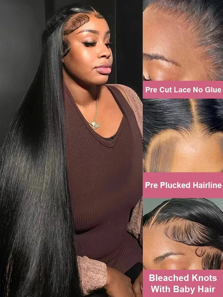 30 Inch Bone Straight Lace Front Wigs Human Hair 13x6 250 Density Hd Lace Frontal Wig 13x4 Brazilian Hair Pre Plucked For Women - Dragonbeast