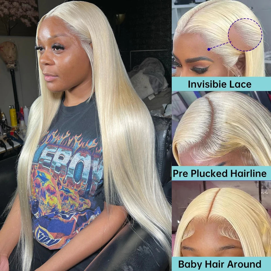 613 Blonde Lace Front Wig Human Hair 13X6 Hd Lace Frontal Wig Straight Lace Front Wigs Human Hair 13X4 Lace Front Human Hair Wig - Dragonbeast