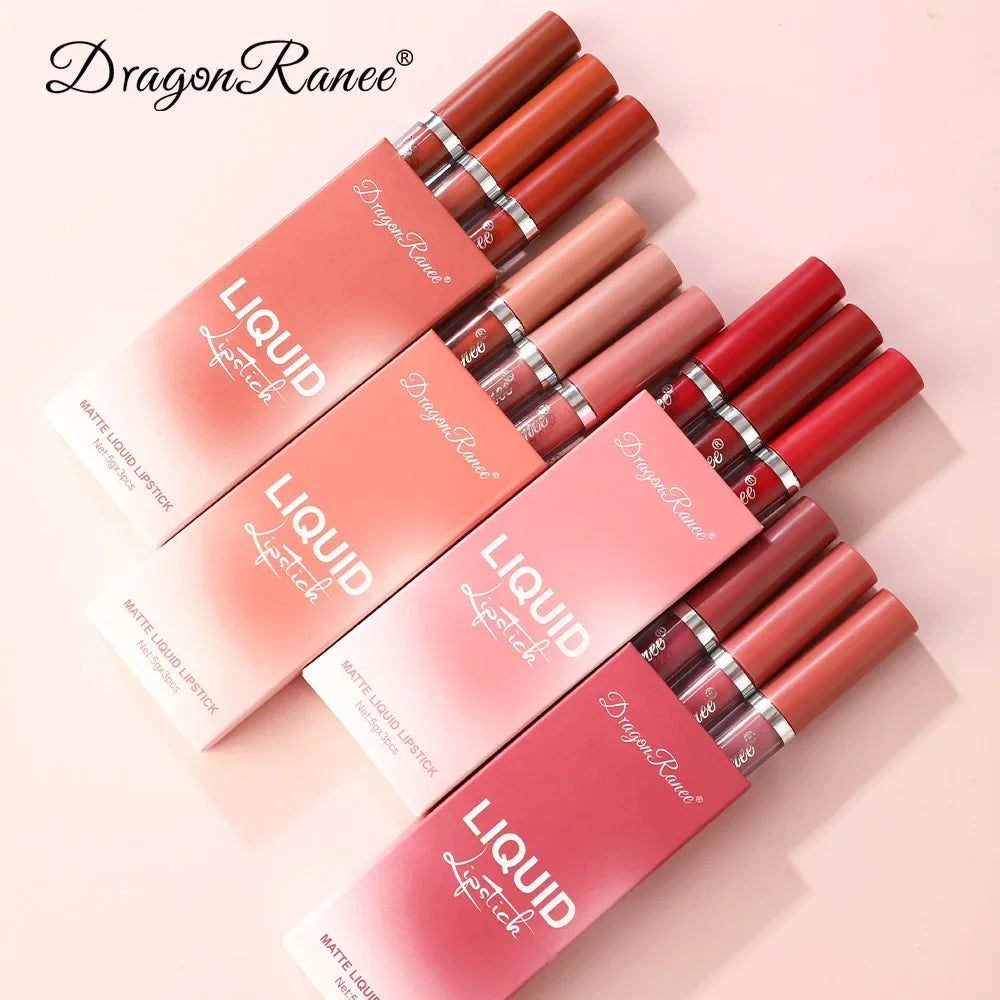 Korean Lipsticks Set Make Up For Women Beauty Cosmetics Matte Lipsticks Waterproof Long lasting The Best Liquid Lip Tint Stain - Dragonbeast