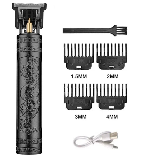 T9 Hair Clipper Vintage Beard Shaving Kits Mens USB Rechargeable Portable Hair Clipper Professional Electric Shaver Beard Barber - Dragonbeast