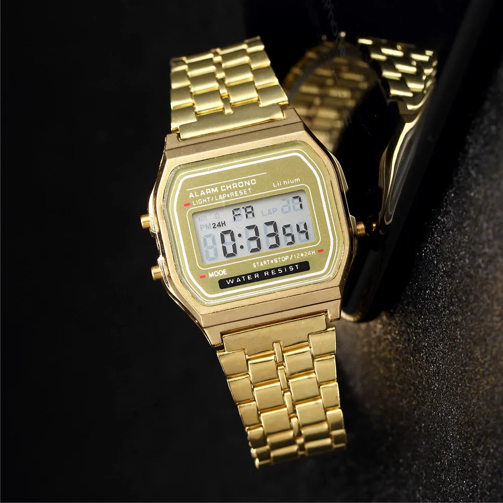 2024 Digital Watches For Men Sports Waterproof Bracelet Clock Gold Electronice LED Wristwatch Women Casucal montre homme relogio - Dragonbeast