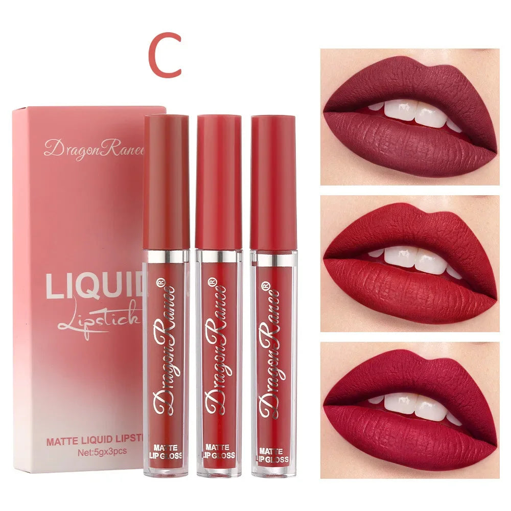 Korean Lipsticks Set Make Up For Women Beauty Cosmetics Matte Lipsticks Waterproof Long lasting The Best Liquid Lip Tint Stain - Dragonbeast