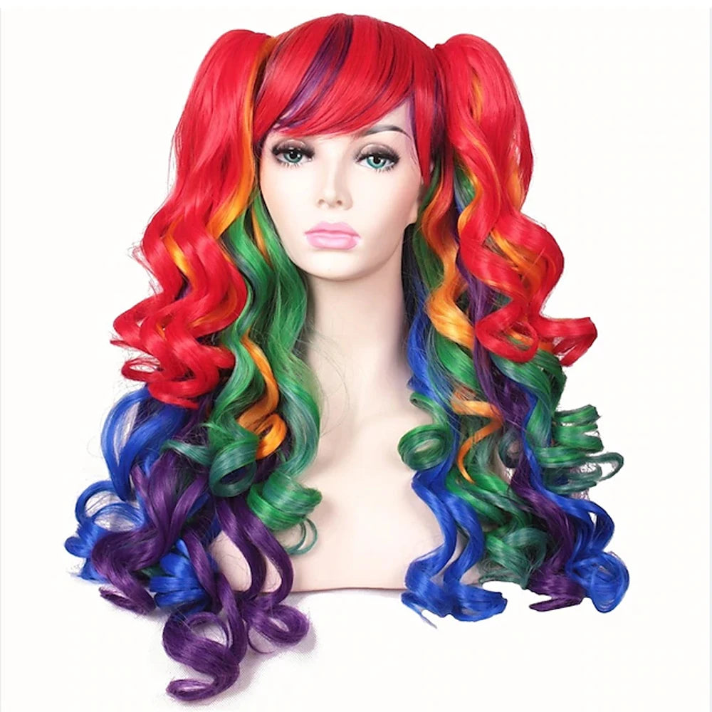 HAIRJOY Synthetic Hair  Long Curly Cosplay Wig with 2 Ponytails Wig Halloween Wig for Party - Dragonbeast