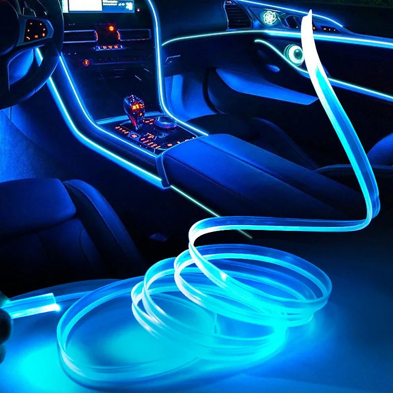 3M Car Cold Light Line LED Car Atmosphere Lamp Flexible Interior Decoration Moulding Trim Strips Light For USB Line Tube - Dragonbeast