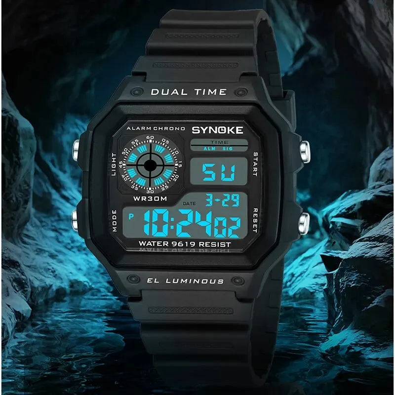 SYNOKE Digital Watches Men Sports Luminous Multifunction Waterproof Women Wristwatch Outdoor and Running Student Seven Lights - Dragonbeast