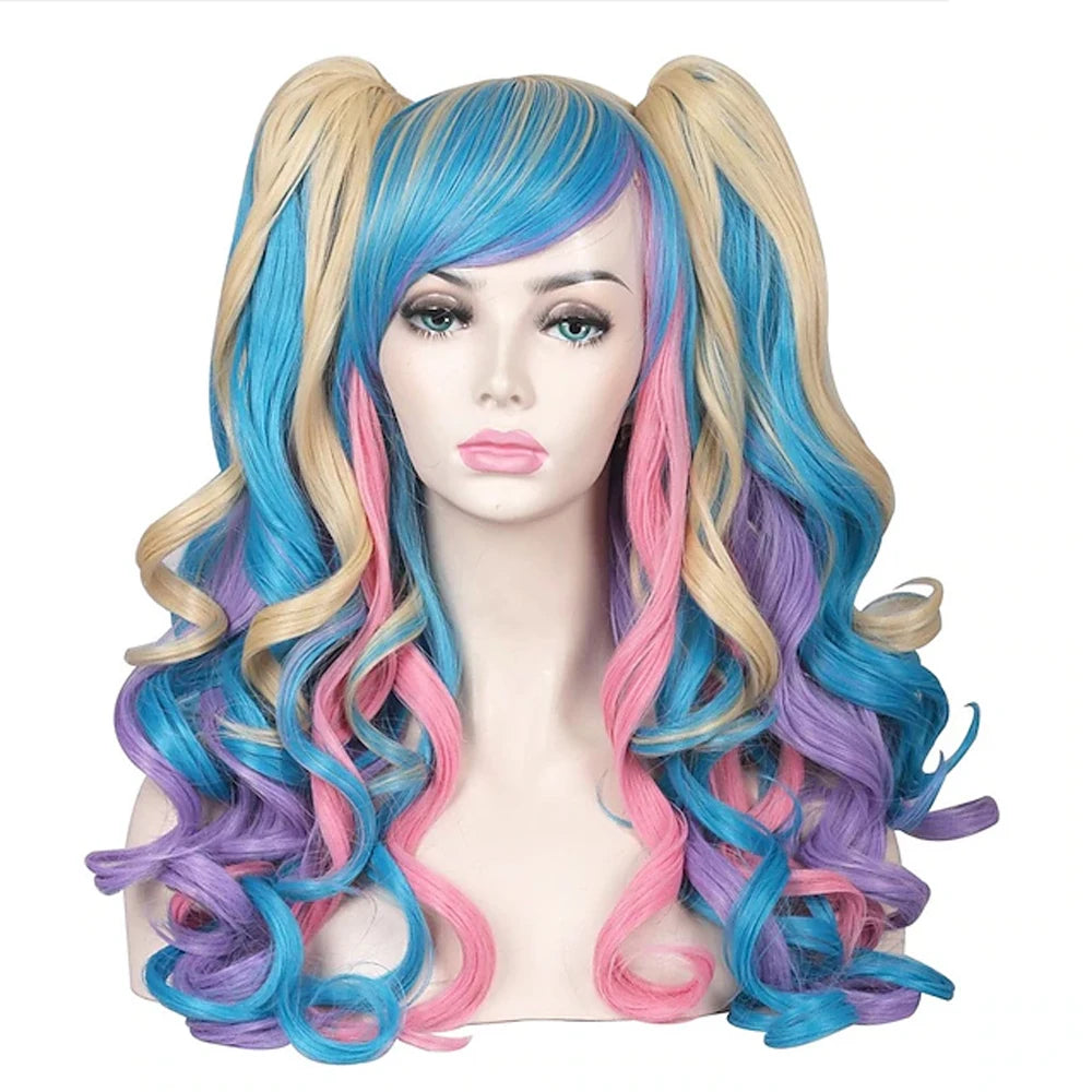 HAIRJOY Synthetic Hair  Long Curly Cosplay Wig with 2 Ponytails Wig Halloween Wig for Party - Dragonbeast