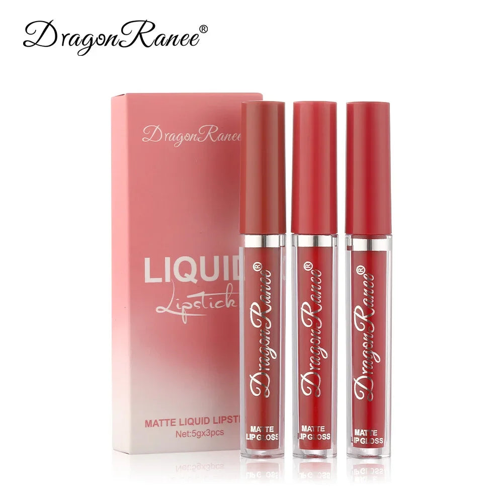 Korean Lipsticks Set Make Up For Women Beauty Cosmetics Matte Lipsticks Waterproof Long lasting The Best Liquid Lip Tint Stain - Dragonbeast