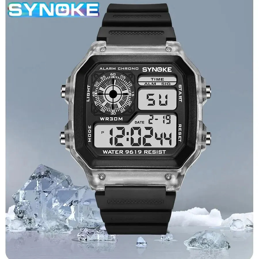 SYNOKE Digital Watches Men Sports Luminous Multifunction Waterproof Women Wristwatch Outdoor and Running Student Seven Lights - Dragonbeast