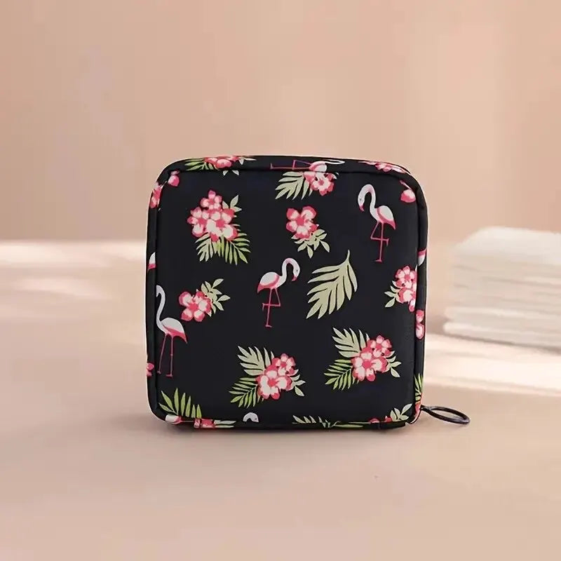 Women Sanitary Napkin Tampon Storage Bag Portable Waterproof Organizer Pouch Cartoon Pattern Sanitary Napkin Bag - Dragonbeast