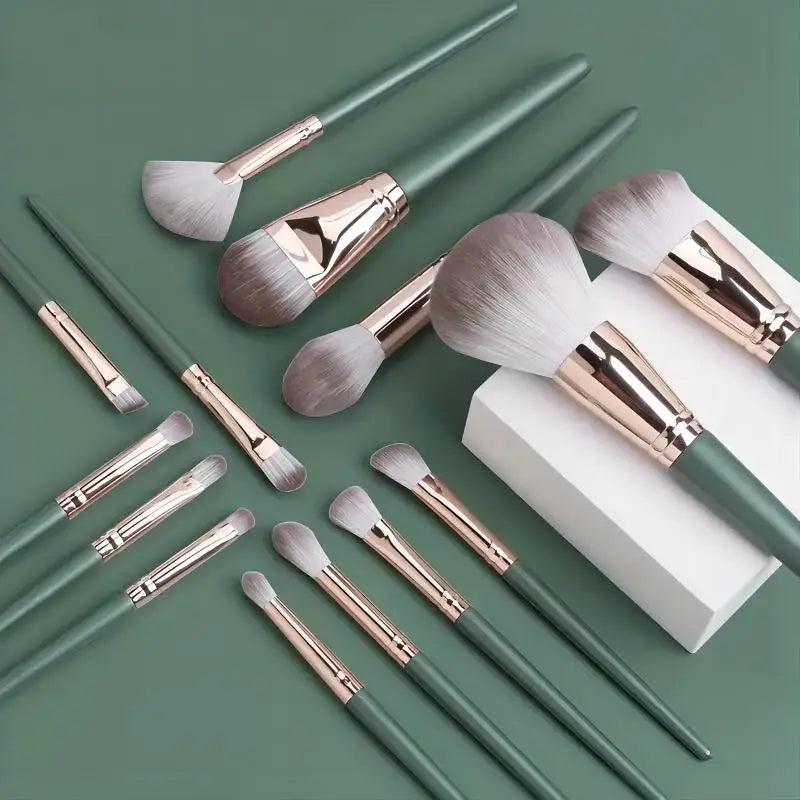 14Pcs Makeup Brushes Set Large Fluffy Soft Eye Shadow Foundation Brush Women Cosmetic Powder Blush Blending Beauty Make Up Tools - Dragonbeast