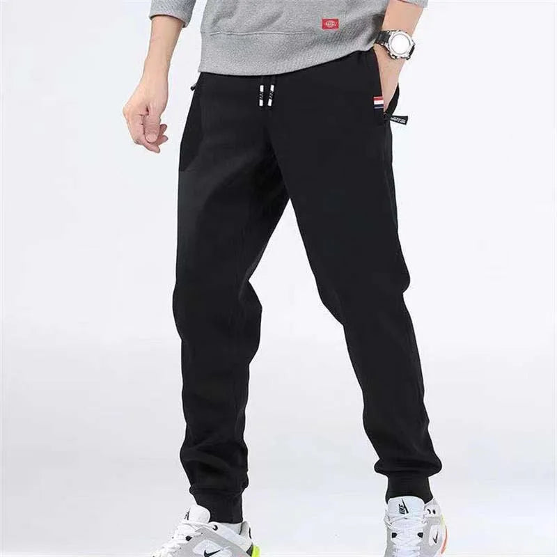 Winter Lambswool Warm Casual Pants Men's Fitness Jogging Sweatpants Male Solid Drawstring Bottoms Fleece Straight Trousers M-5Xl - Dragonbeast