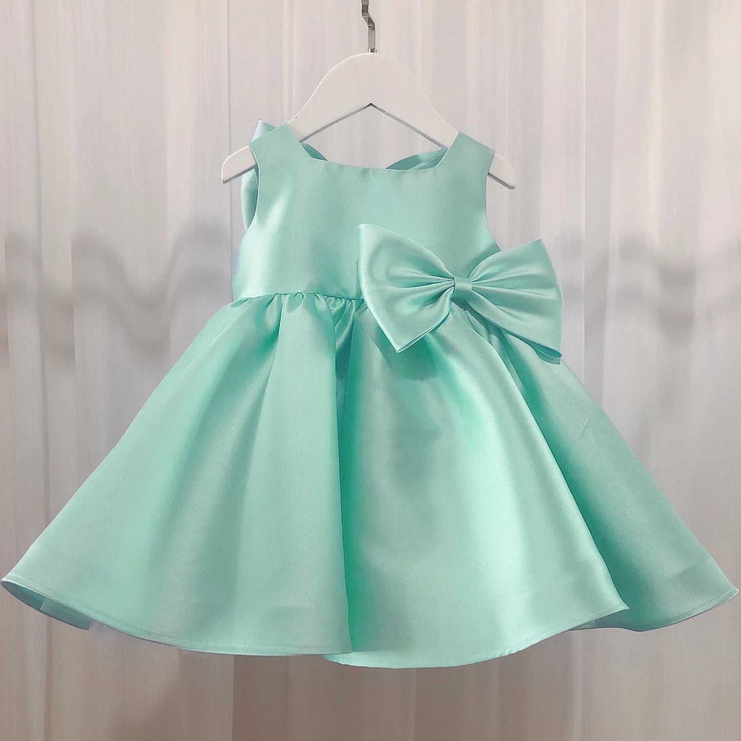 Big Bow Baby Girls Party Dress Toddler 1st Birthday Baptism Princess Kids Dresses for Girl White Wedding Prom Christmas Costumes - Dragonbeast