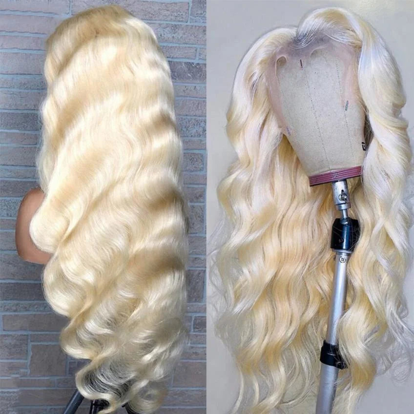 Blonde Body Wave Lace Front Wig HD Transparent Lace 13x4 13x6 Human Hair Wig 613 Pre Plucked Full Frontal Wigs For Black Women - Dragonbeast