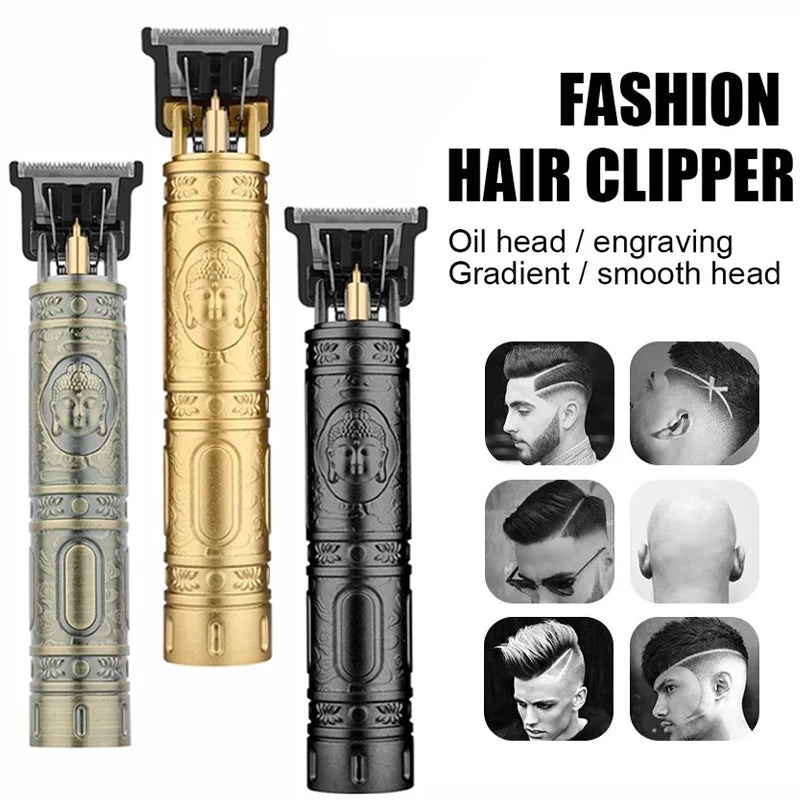 T9 Hair Clipper Vintage Beard Shaving Kits Mens USB Rechargeable Portable Hair Clipper Professional Electric Shaver Beard Barber - Dragonbeast