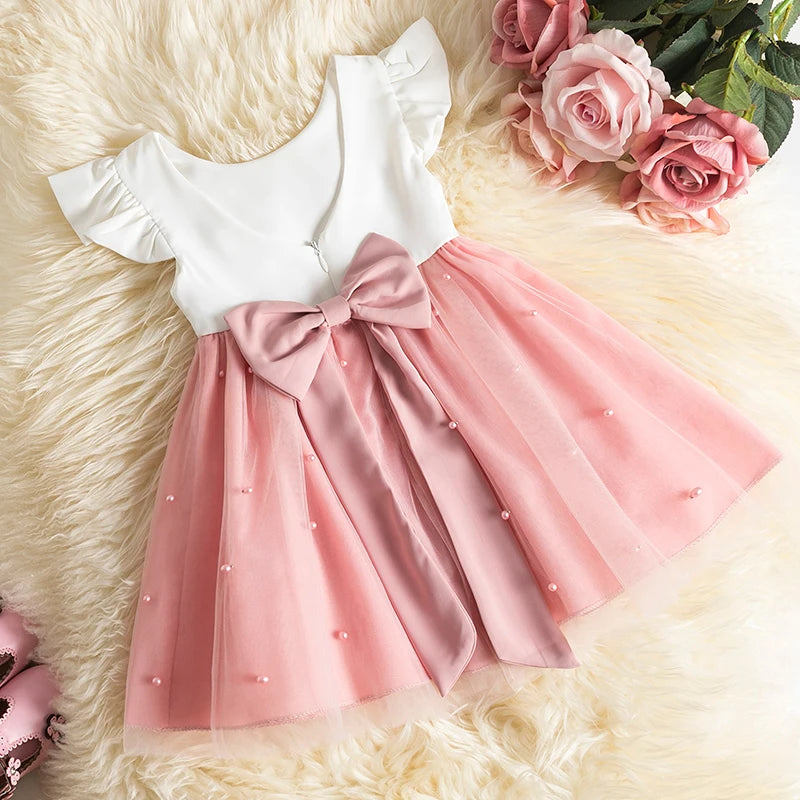 Toddler 12M-5Y Girl Lace Wedding Party Dress Kids Baby Tulle Birthday Princess Tutu Prom Child Christmas New Year Party Costume - Dragonbeast