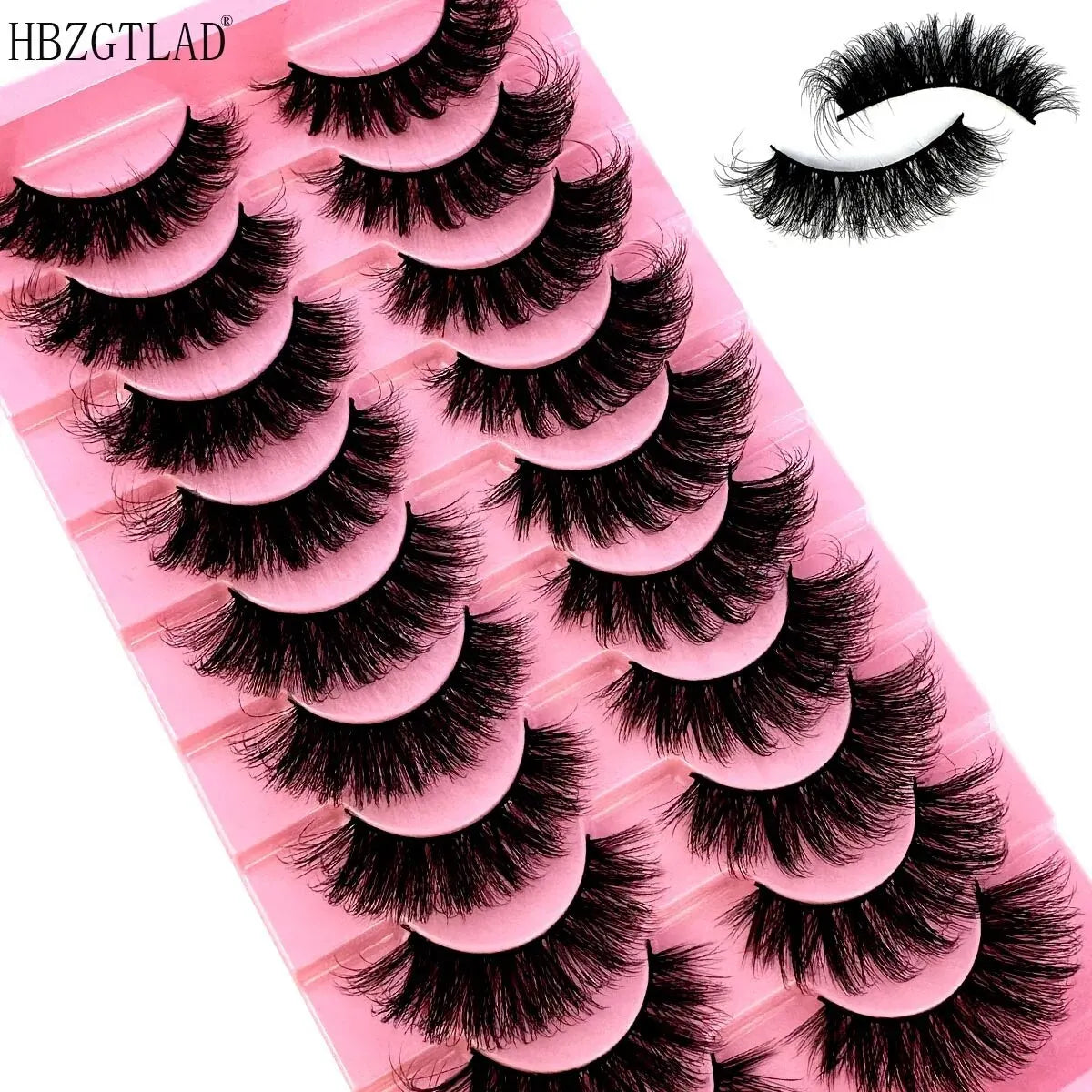 NEW 10 Pairs Cat Eye Lashes Fluffy Faux Mink Lashes 8D Wispy Lashes Pack Dramatic Long Thick Volume Eyelashes False Eyelas - Dragonbeast