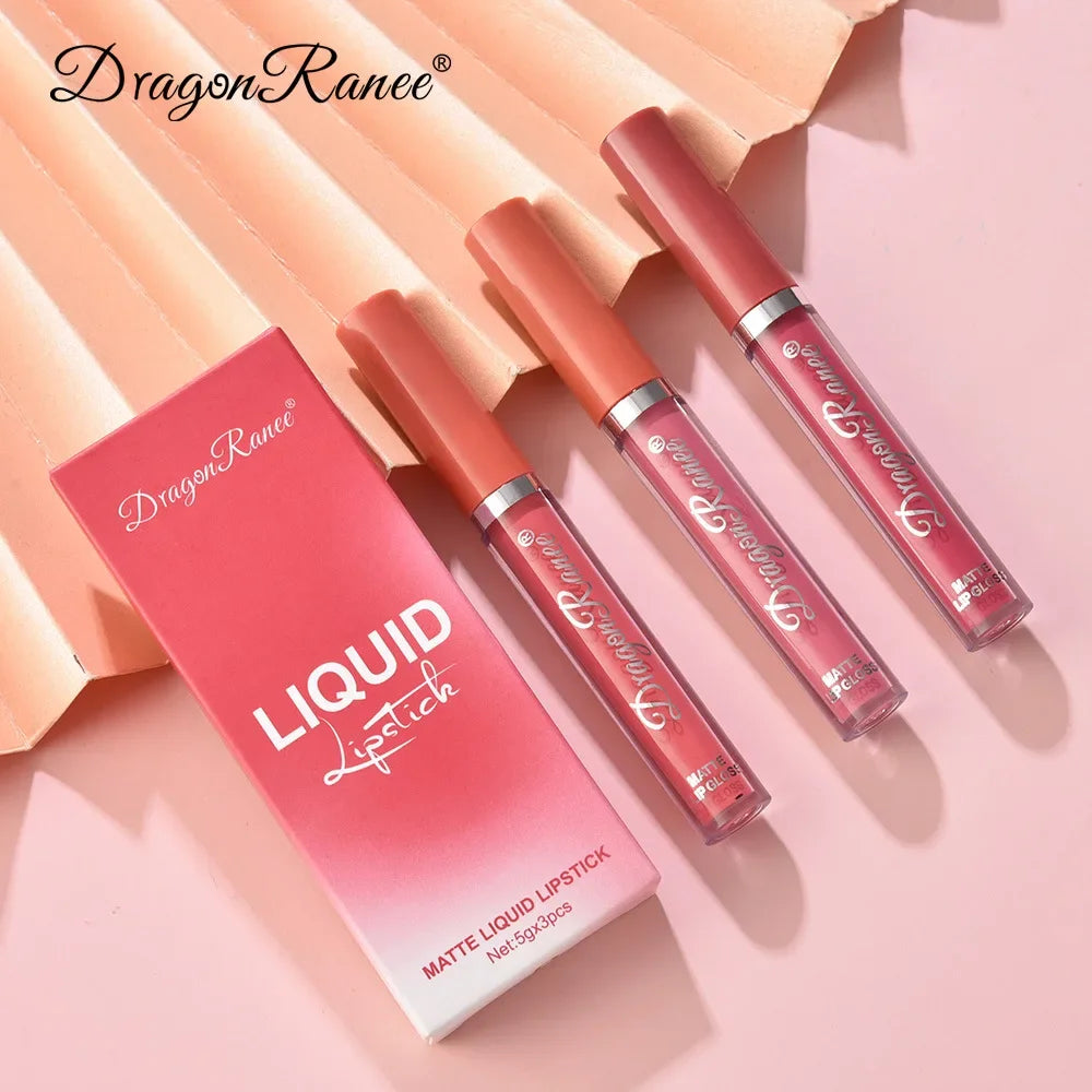 Korean Lipsticks Set Make Up For Women Beauty Cosmetics Matte Lipsticks Waterproof Long lasting The Best Liquid Lip Tint Stain - Dragonbeast