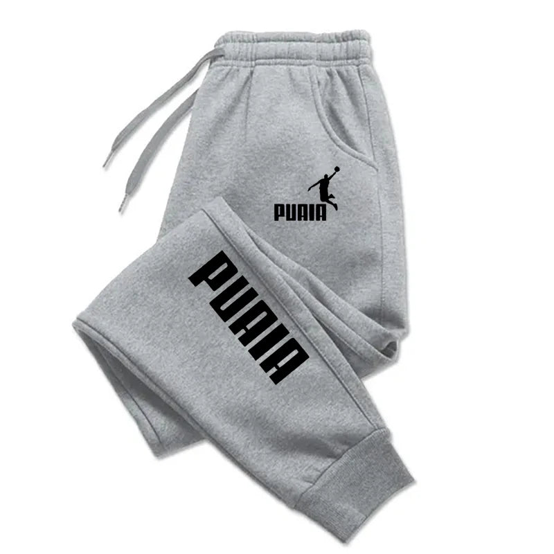 PUAIA Print Men's Pants Autumn/Winter New Sport Jogging Trousers Fitness Loose Fit Clothing Solid Color Outfit Streetwear Pants - Dragonbeast