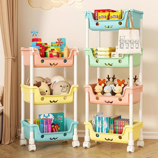 Toy Storage Trolley Bookshelf Snack Rack For Children Storage Organizer Bathroom Accessories Closet Organizer Kitchen Storage - Dragonbeast