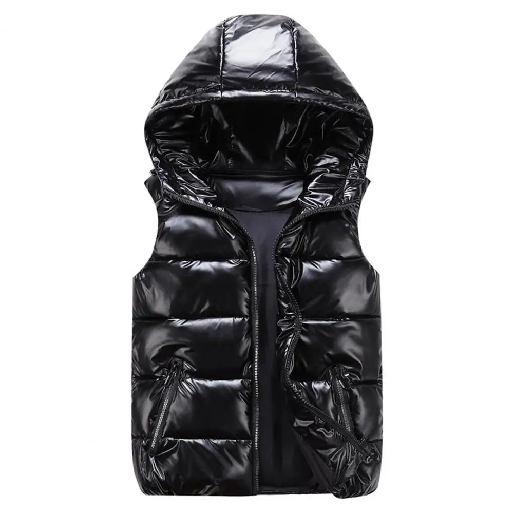 Women Winter Vest Warm Bright Color Pockets Cotton Padded Vest Inner Layer Quilted Women Bright Color Vest Streetwear