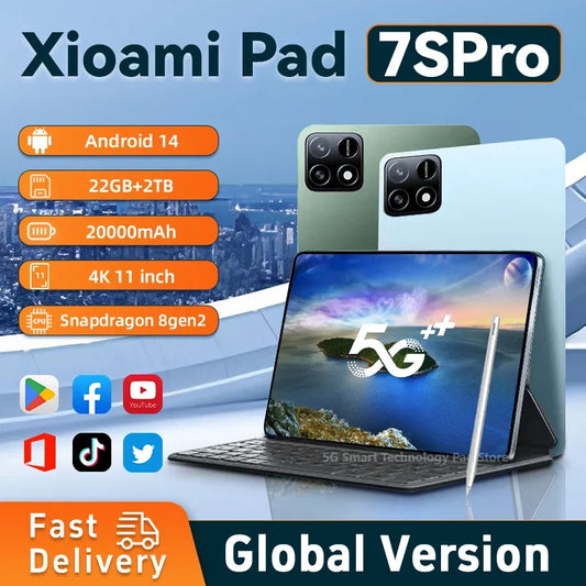 Original Global Edition 2025 New TabletPC Pad 7S Pro snapdragon  22GB+2TB 5G TabletDual SlM WlFl tablet  8gen2Android 14 HD 4K - Dragonbeast