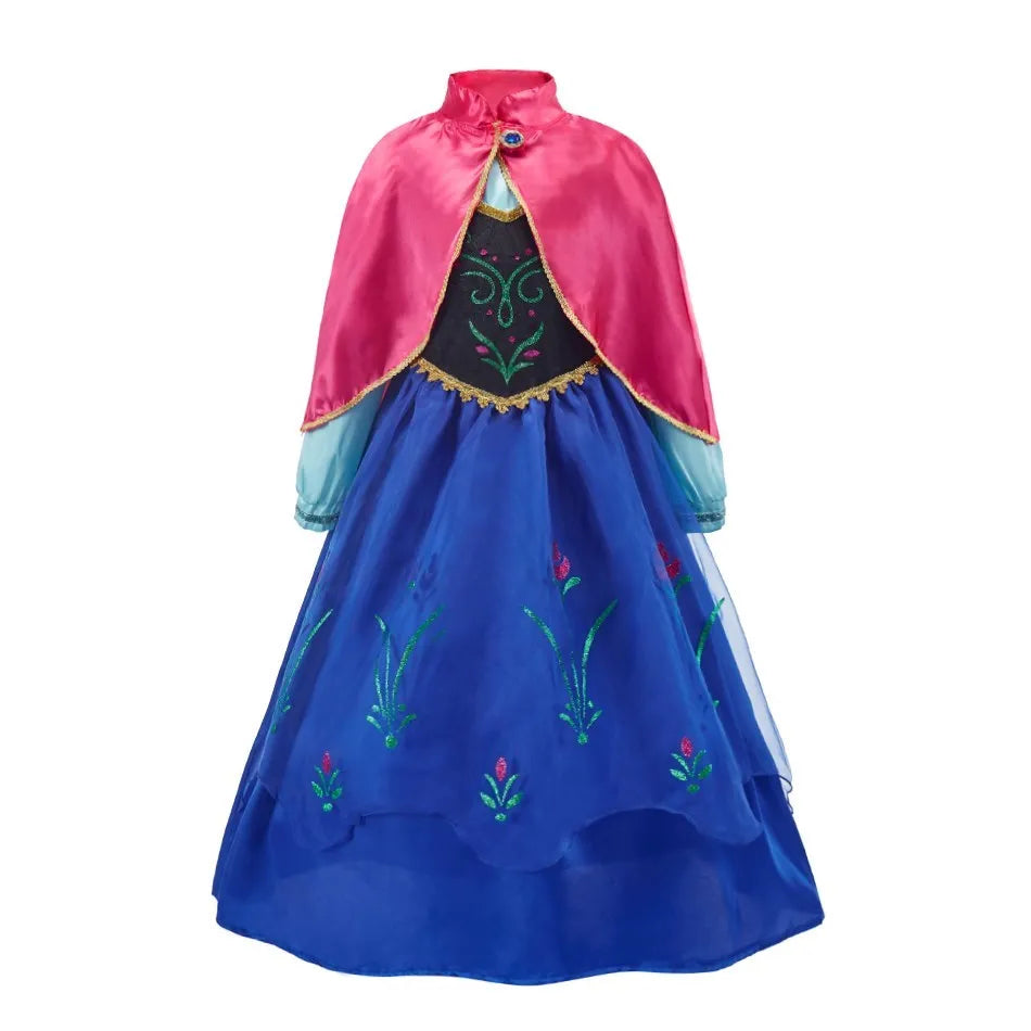 Kids Belle Costume Girl Halloween Princess Cosplay Party Dress Children Rapunzel Cinderella Anna Elsa Encanto Birthday Clothes - Dragonbeast