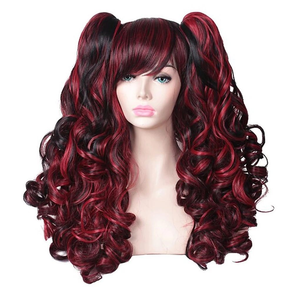 HAIRJOY Synthetic Hair  Long Curly Cosplay Wig with 2 Ponytails Wig Halloween Wig for Party - Dragonbeast