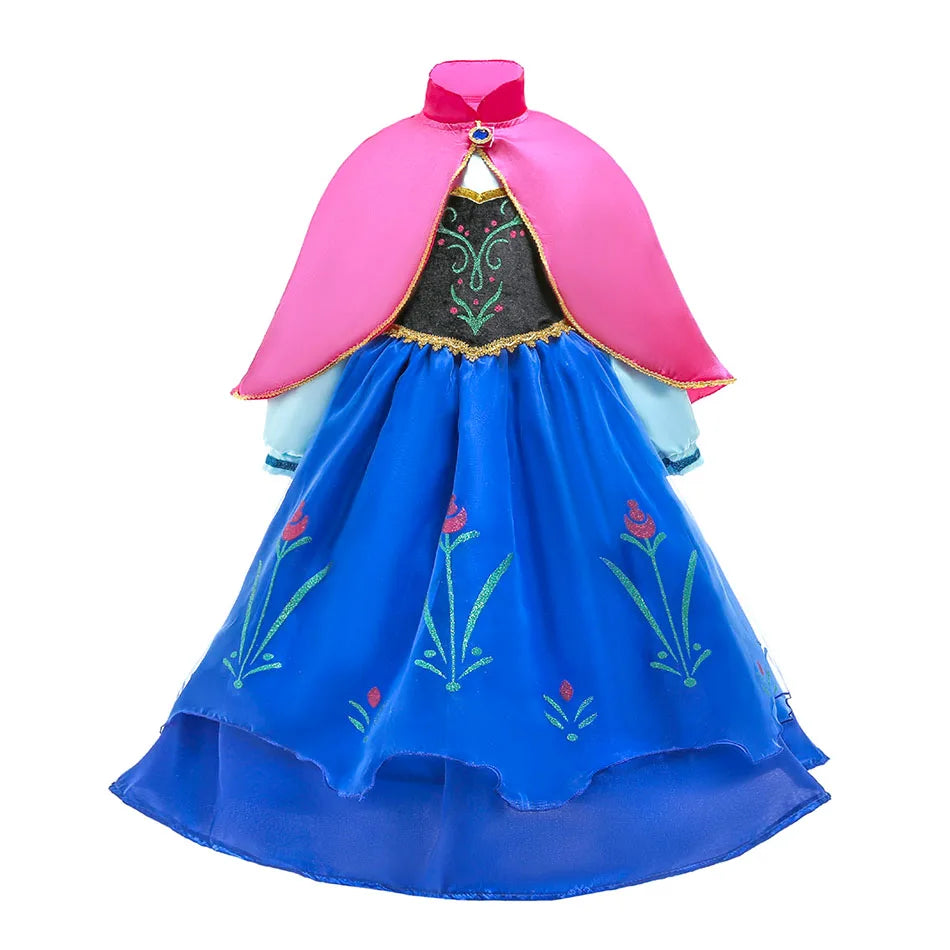 Girls Princess Dress Kids Cinderella Snow White Aurora Sofia Rapunzel Cinderella Halloween Costume Children Birthday Party Dress - Dragonbeast