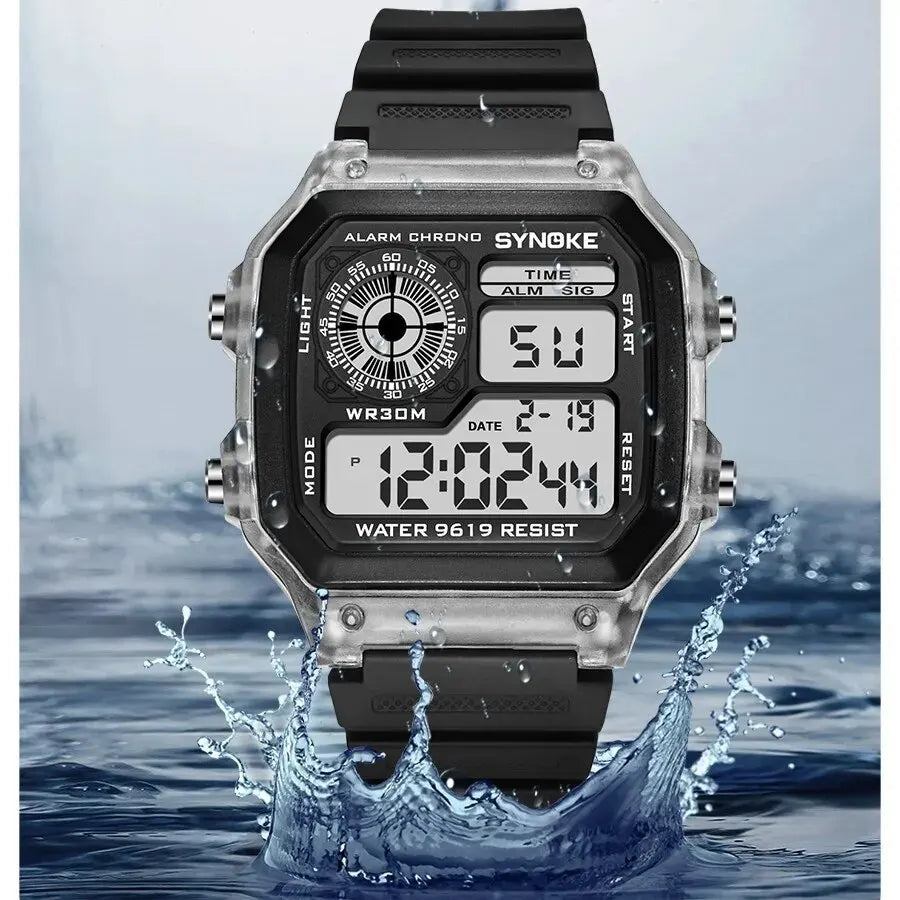 SYNOKE Digital Watches Men Sports Luminous Multifunction Waterproof Women Wristwatch Outdoor and Running Student Seven Lights - Dragonbeast